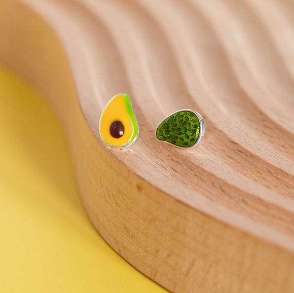 Avocado Earring Studs (S925) - Only 1 left! - Picture 5 of 6